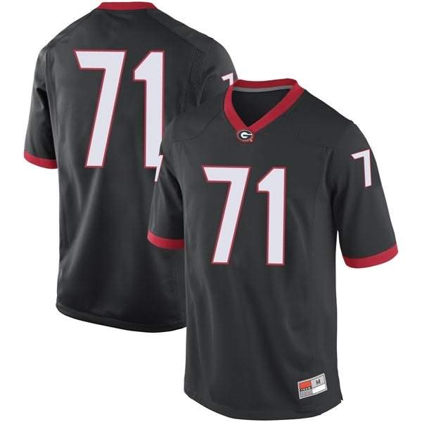 Men's Georgia Bulldogs #71 Andrew Thomas Black Game College NCAA Football Jersey QDV23M0W