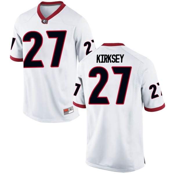 Men's Georgia Bulldogs #27 Austin Kirksey White Game College NCAA Football Jersey IPN83M2T