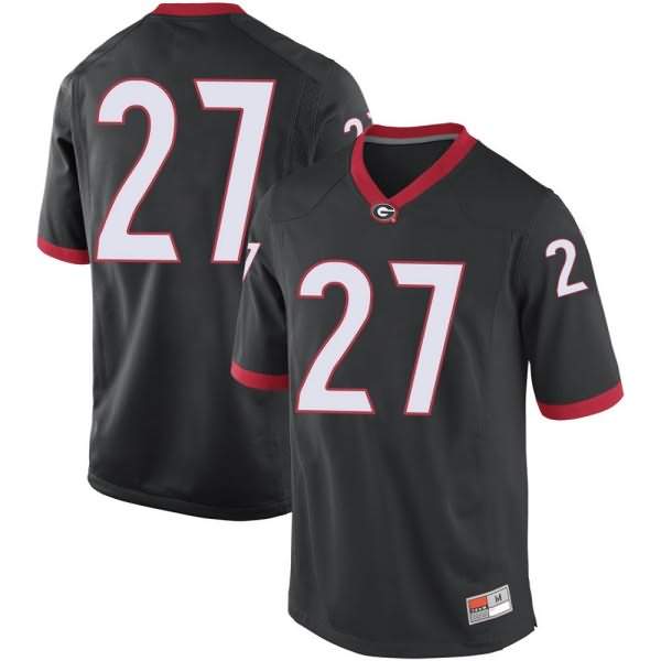 Men's Georgia Bulldogs #27 Austin Kirksey Black Replica College NCAA Football Jersey PXE45M6Z