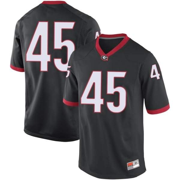 Men's Georgia Bulldogs #45 Bill Norton Black Game College NCAA Football Jersey PAM08M7U