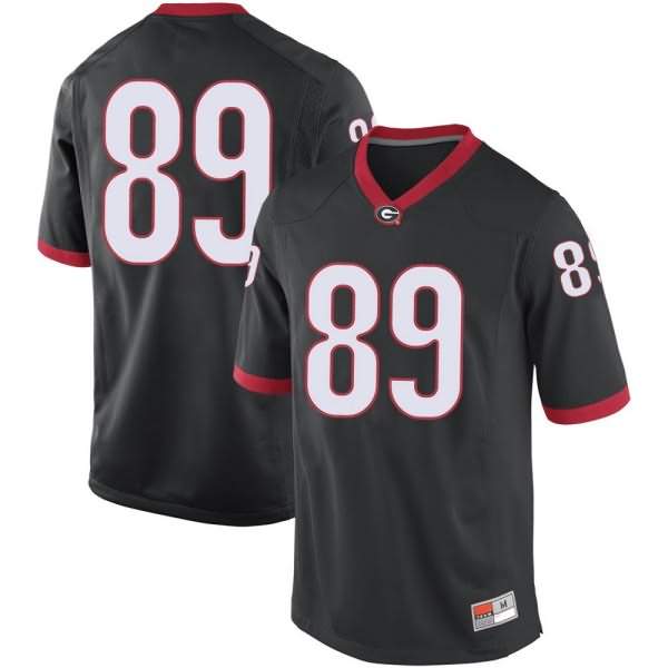 Men's Georgia Bulldogs #89 Braxton Hicks Black Game College NCAA Football Jersey CKO70M6U