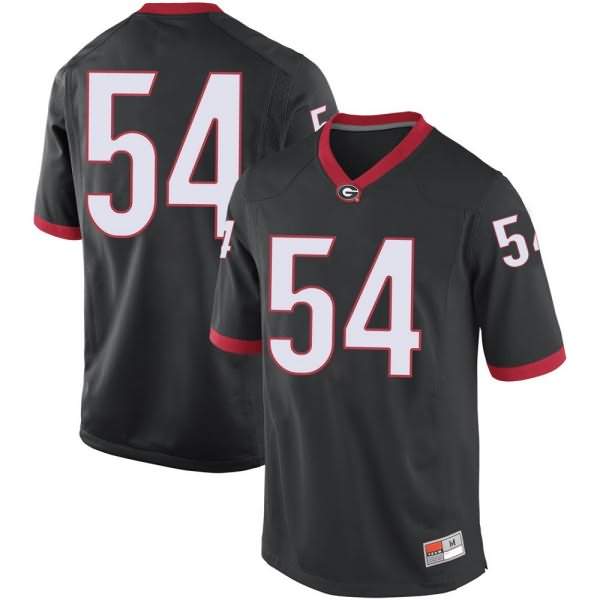 Men's Georgia Bulldogs #54 Cade Brock Black Game College NCAA Football Jersey SAZ22M6Y