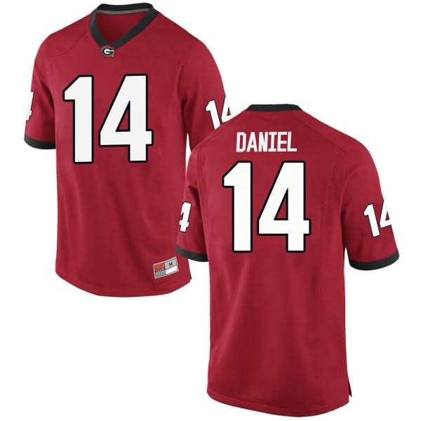 Men's Georgia Bulldogs #14 DJ Daniel Red Game College NCAA Football Jersey GGI31M0N