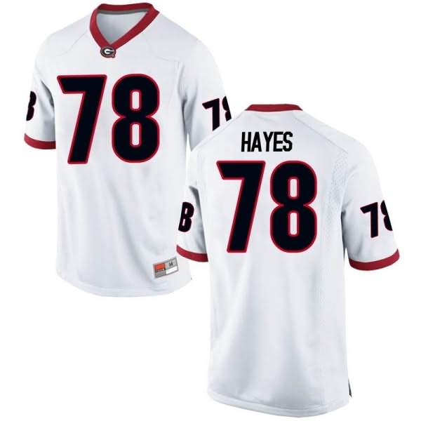 Men's Georgia Bulldogs #78 D'Marcus Hayes White Game College NCAA Football Jersey WEV77M6J