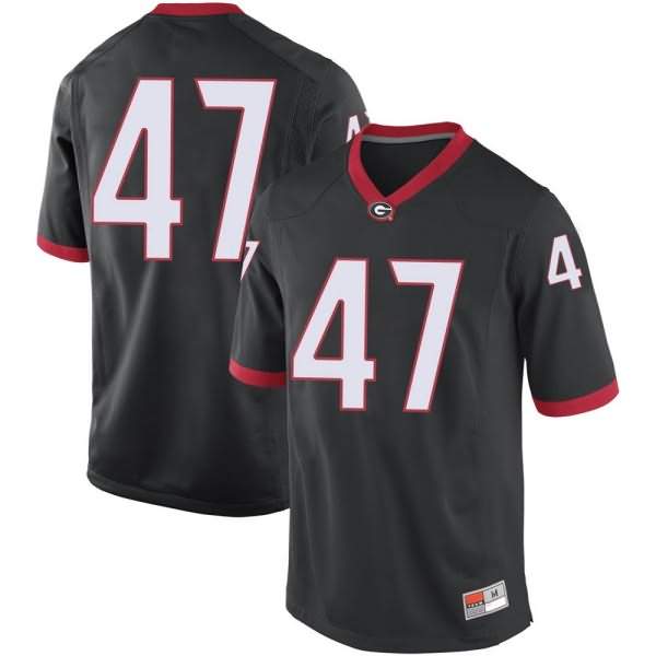 Men's Georgia Bulldogs #47 Dan Jackson Black Game College NCAA Football Jersey SLO23M4O