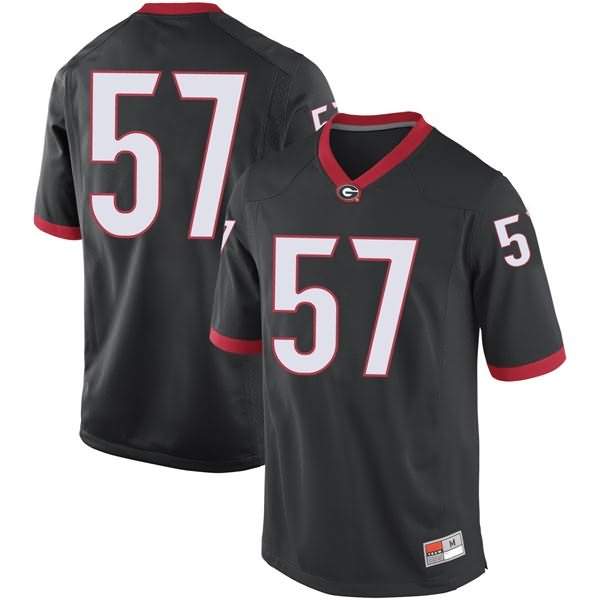 Men's Georgia Bulldogs #57 Daniel Gothard Black Game College NCAA Football Jersey BAW10M6K