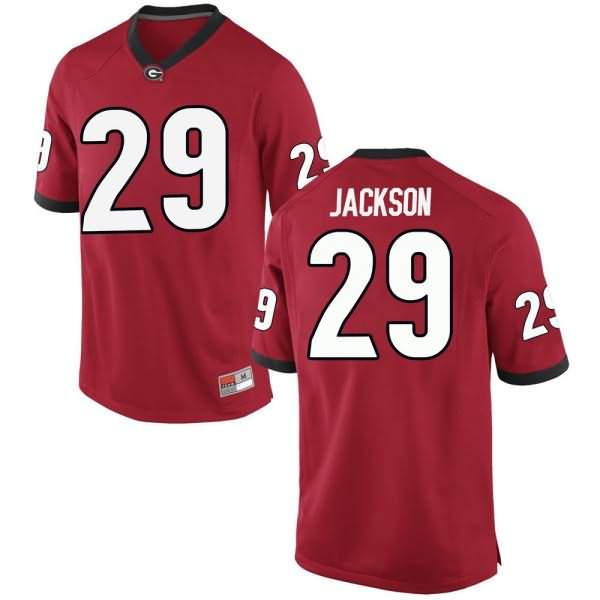 Men's Georgia Bulldogs #29 Darius Jackson Red Replica College NCAA Football Jersey AIY06M8X