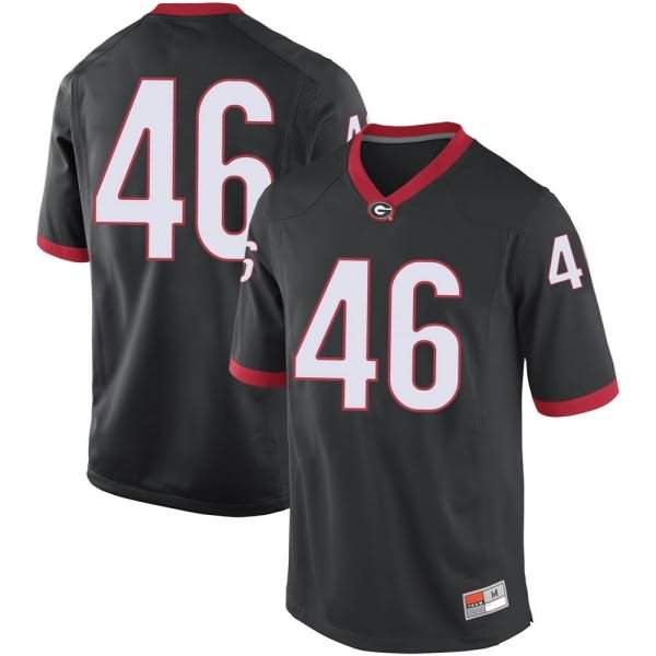 Men's Georgia Bulldogs #46 George Vining Black Game College NCAA Football Jersey MHO73M0W