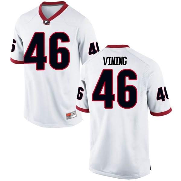 Men's Georgia Bulldogs #46 George Vining White Game College NCAA Football Jersey EMV83M7I