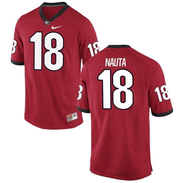 Men's Georgia Bulldogs #18 Isaac Nauta Red Replica College NCAA Football Jersey ZSM13M2V