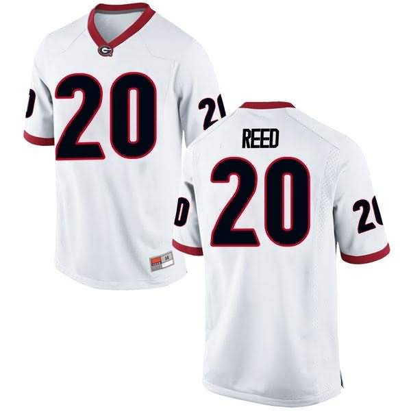 Men's Georgia Bulldogs #20 J.R. Reed White Game College NCAA Football Jersey UGT83M5W