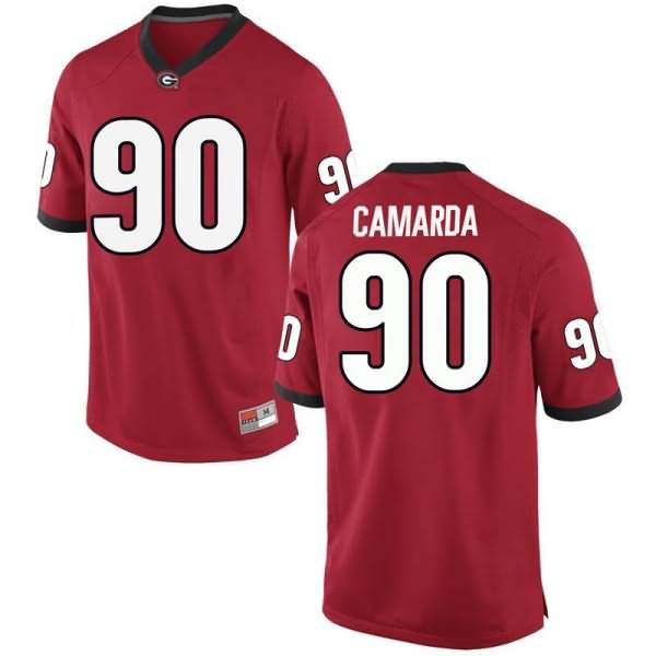 Men's Georgia Bulldogs #90 Jake Camarda Red Game College NCAA Football Jersey GNW52M7S