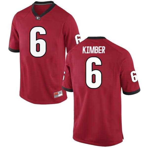 Men's Georgia Bulldogs #6 Jalen Kimber Red Replica College NCAA Football Jersey PLI20M8C