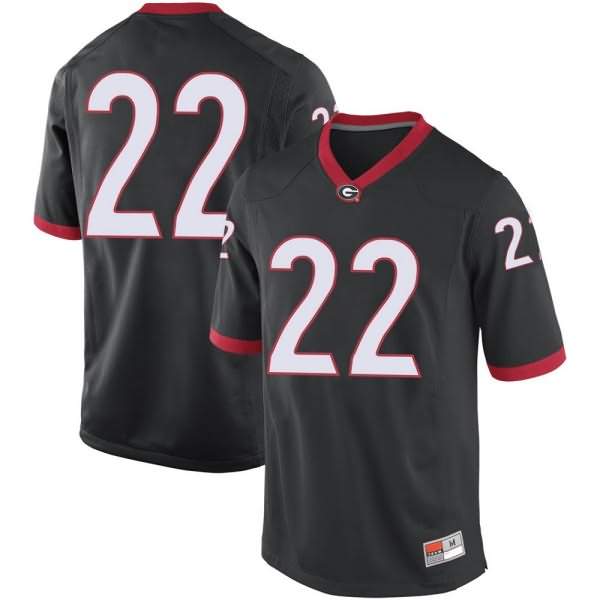 Men's Georgia Bulldogs #22 Jes Sutherland Black Game College NCAA Football Jersey KXV30M0I