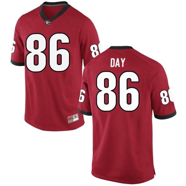 Men's Georgia Bulldogs #86 John FitzPatrick Red Game College NCAA Football Jersey YUW71M4M