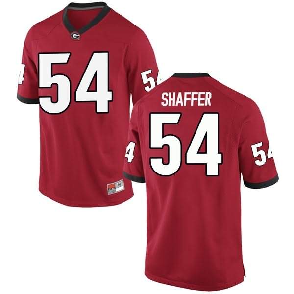 Men's Georgia Bulldogs #54 Justin Shaffer Red Game College NCAA Football Jersey UFW20M6U