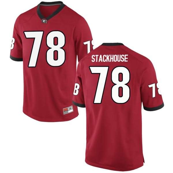 Men's Georgia Bulldogs #78 Nazir Stackhouse Red Replica College NCAA Football Jersey JJN82M2I