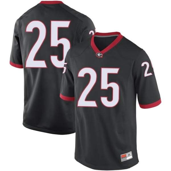 Men's Georgia Bulldogs #25 Quay Walker Black Replica College NCAA Football Jersey HIM73M8N