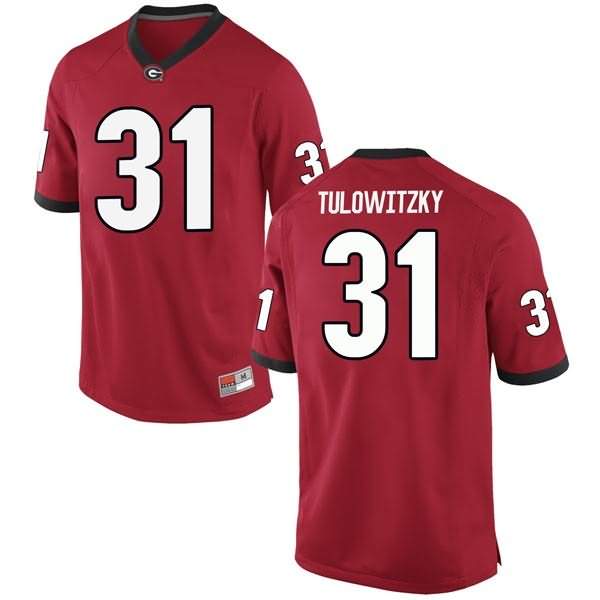 Men's Georgia Bulldogs #31 Reid Tulowitzky Red Game College NCAA Football Jersey CDR14M7K