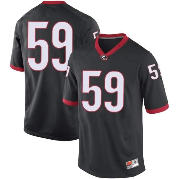 Men's Georgia Bulldogs #59 Steven Nixon Black Game College NCAA Football Jersey HKE08M6A