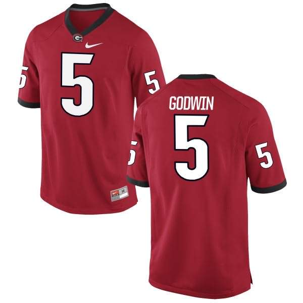 Men's Georgia Bulldogs #5 Terry Godwin Red Game College NCAA Football Jersey BIS66M3J