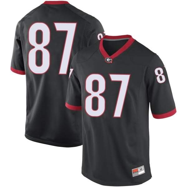 Men's Georgia Bulldogs #87 Tre' McKitty Black Replica College NCAA Football Jersey VAO83M8O