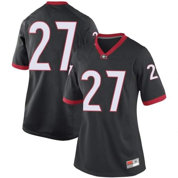 Women's Georgia Bulldogs #27 Austin Kirksey Black Game College NCAA Football Jersey LYV53M4P