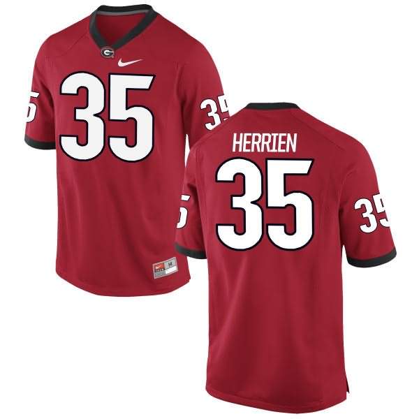 Women's Georgia Bulldogs #35 Brian Herrien Red Game College NCAA Football Jersey ZTV72M0E