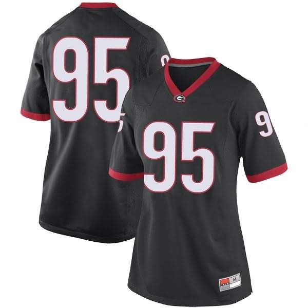 Women's Georgia Bulldogs #95 Devonte Wyatt Black Game College NCAA Football Jersey WMS55M0N