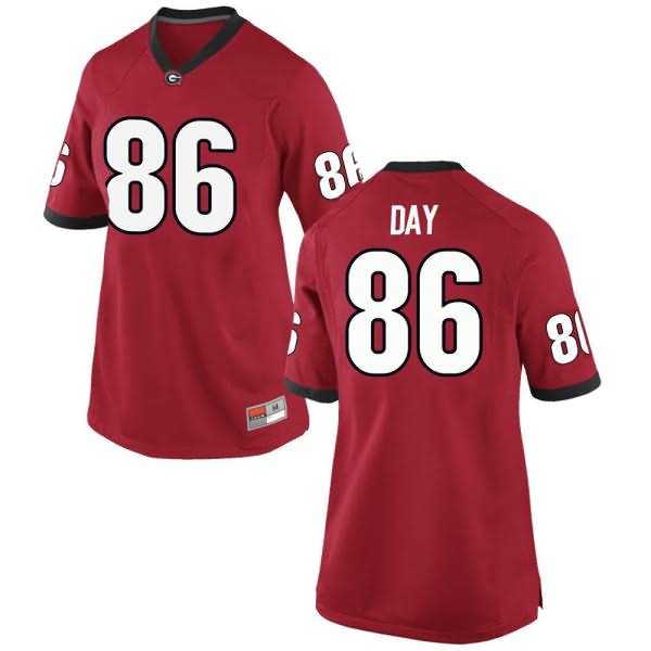 Women's Georgia Bulldogs #86 John FitzPatrick Red Game College NCAA Football Jersey LDP67M5I