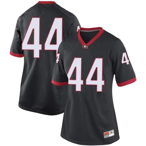 Women's Georgia Bulldogs #94 Michael Hagerty Black Replica College NCAA Football Jersey HPI77M8U