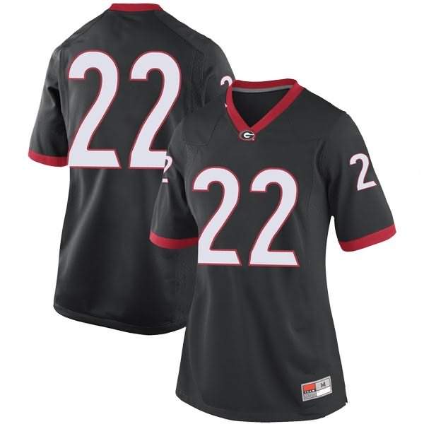 Women's Georgia Bulldogs #22 Nate McBride Black Game College NCAA Football Jersey XJI45M5Z