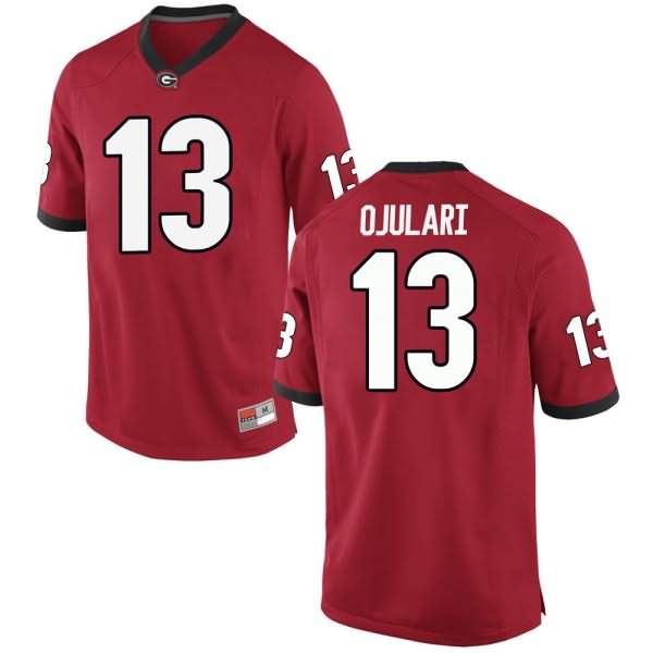 Youth Georgia Bulldogs #13 Azeez Ojulari Red Replica College NCAA Football Jersey YXL48M8B