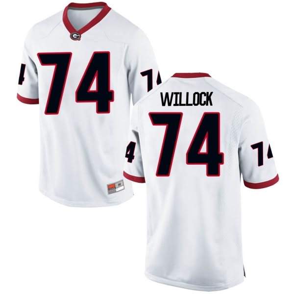 Youth Georgia Bulldogs #74 Ben Cleveland White Replica College NCAA Football Jersey ELK64M4T