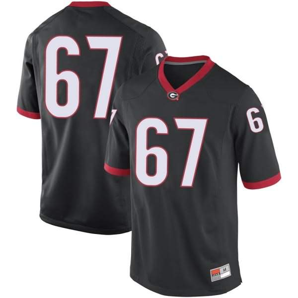 Youth Georgia Bulldogs #67 Caleb Jones Black Replica College NCAA Football Jersey DRD14M3Q