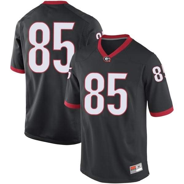 Youth Georgia Bulldogs #85 Cameron Moore Black Replica College NCAA Football Jersey IWY18M7O