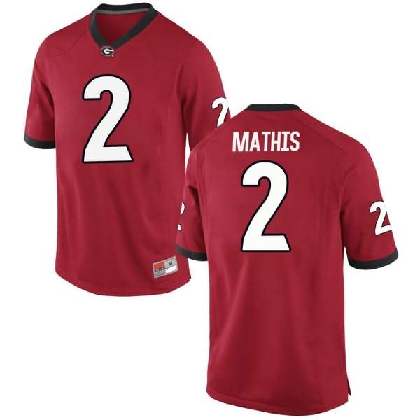 Youth Georgia Bulldogs #2 D'Wan Mathis Red Replica College NCAA Football Jersey AMS70M3R