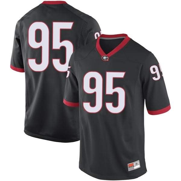 Youth Georgia Bulldogs #95 Devonte Wyatt Black Replica College NCAA Football Jersey UXZ12M4F