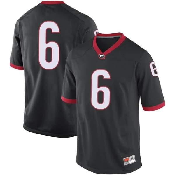 Youth Georgia Bulldogs #6 Jalen Kimber Black Replica College NCAA Football Jersey EKJ55M8D