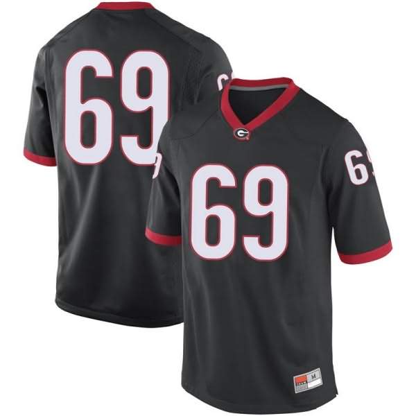 Youth Georgia Bulldogs #69 Jamaree Salyer Black Replica College NCAA Football Jersey XGP75M4R