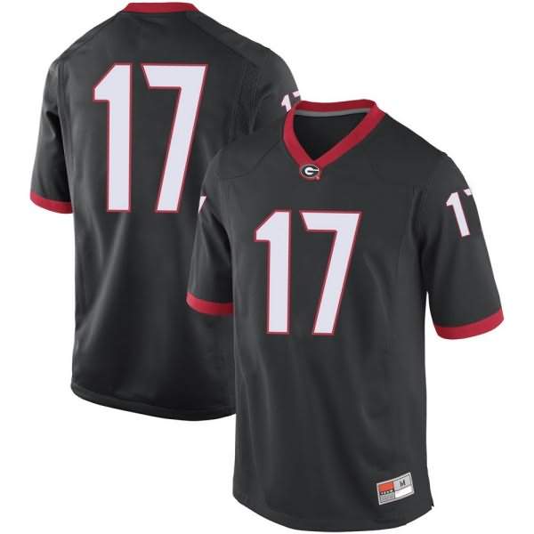 Youth Georgia Bulldogs #17 Justin Robinson Black Game College NCAA Football Jersey MVN13M4H