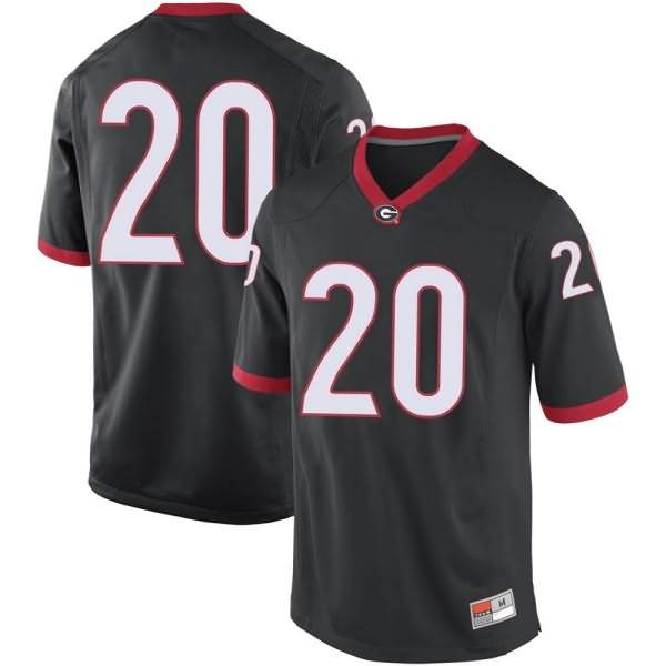 Youth Georgia Bulldogs #20 Major Burns Black Replica College NCAA Football Jersey NJJ27M2Q