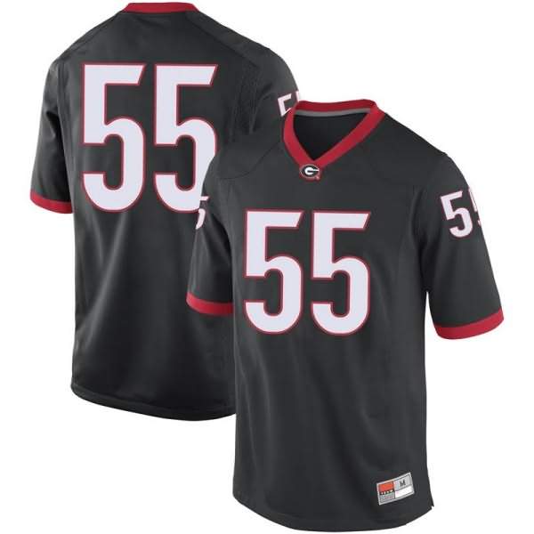 Youth Georgia Bulldogs #55 Miles Miccichi Black Game College NCAA Football Jersey LFZ28M2W