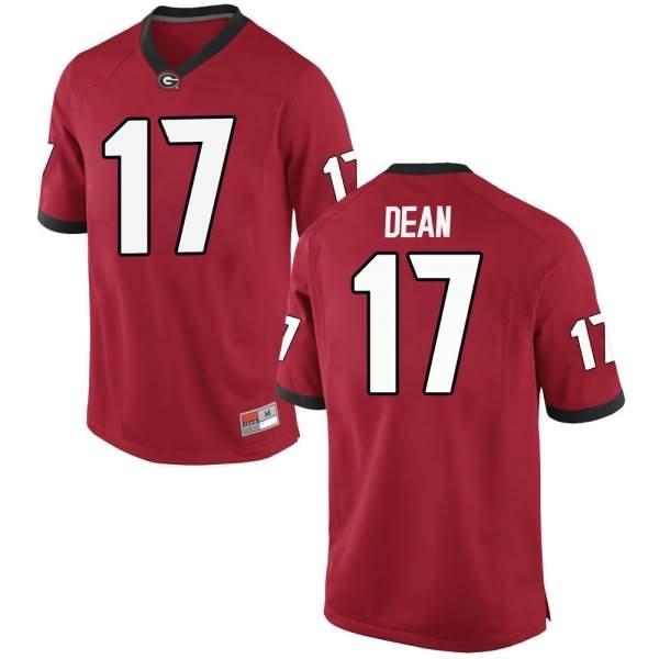 Youth Georgia Bulldogs #17 Nakobe Dean Red Game College NCAA Football Jersey QUA60M2Z