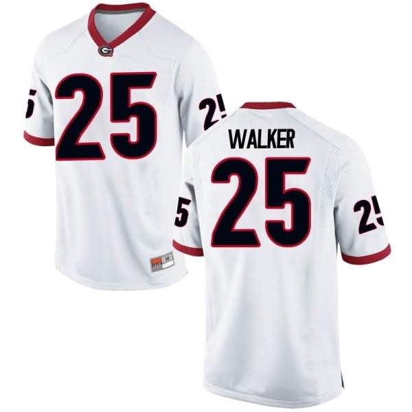 Youth Georgia Bulldogs #25 Quay Walker White Replica College NCAA Football Jersey XBQ24M8Q