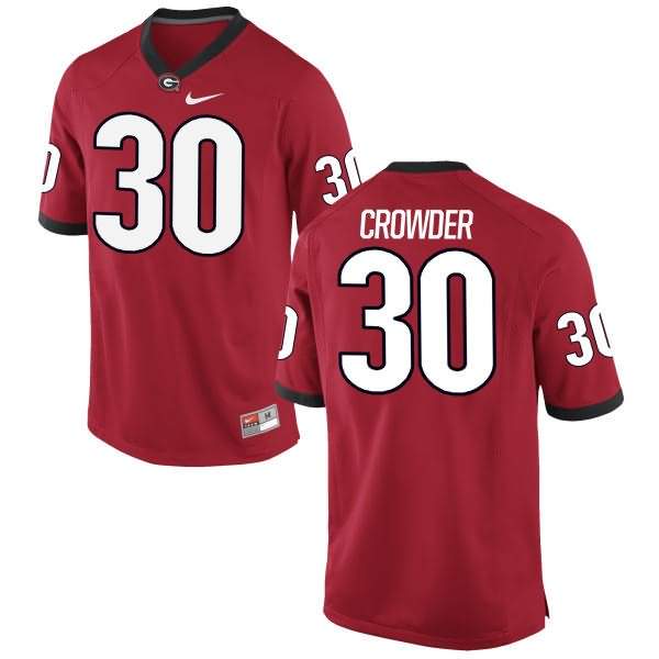 Youth Georgia Bulldogs #30 Tae Crowder Red Replica College NCAA Football Jersey YBB16M3M