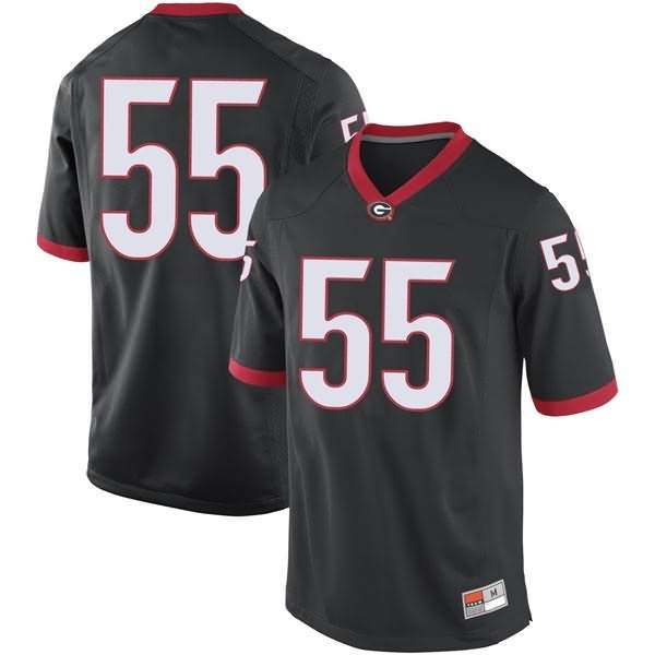 Youth Georgia Bulldogs #55 Trey Hill Black Game College NCAA Football Jersey DXM22M7Y